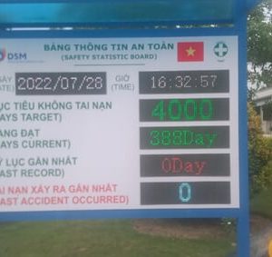 bàng led hiển thị thông tin an toàn lao động