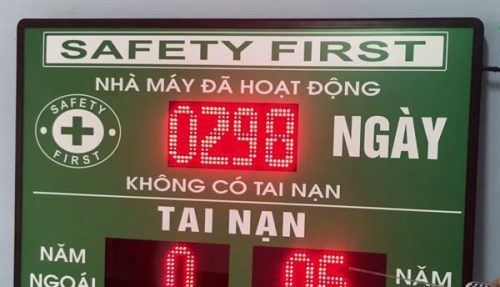 bàng led hiển thị thông tin an toàn lao động